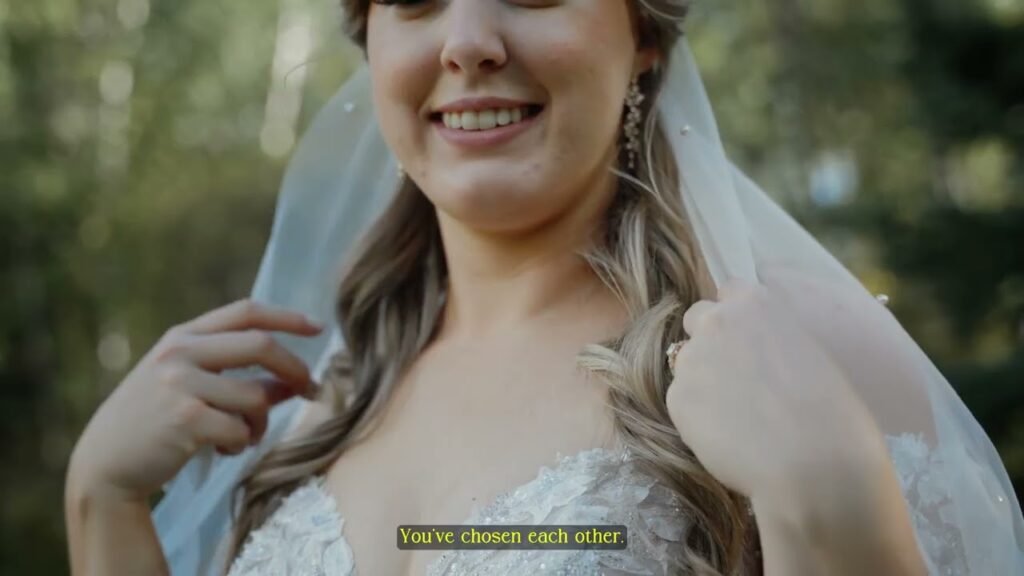 Cinematic wedding film still, Edmonton videography